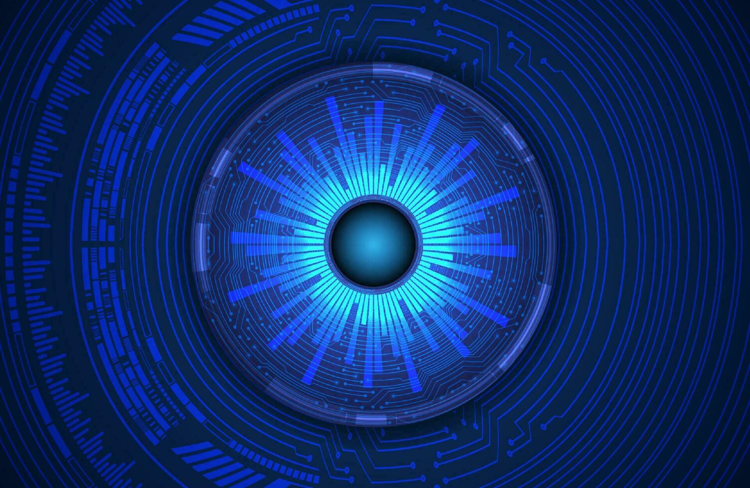 Modern Cybersecurity Eye on Technology Background vector