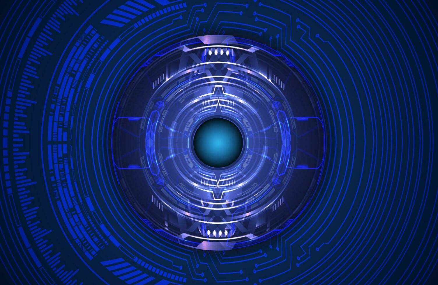 Modern Cybersecurity Eye on Technology Background vector