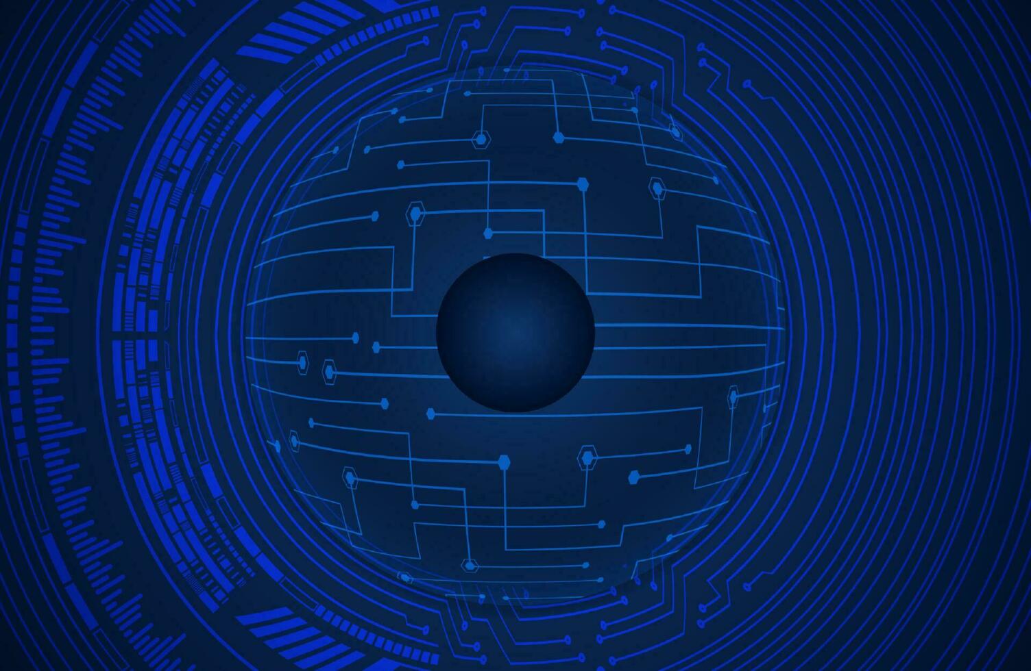 Modern Cybersecurity Eye on Technology Background vector