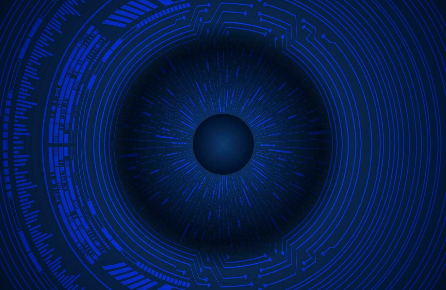 Modern Cybersecurity Eye on Technology Background vector
