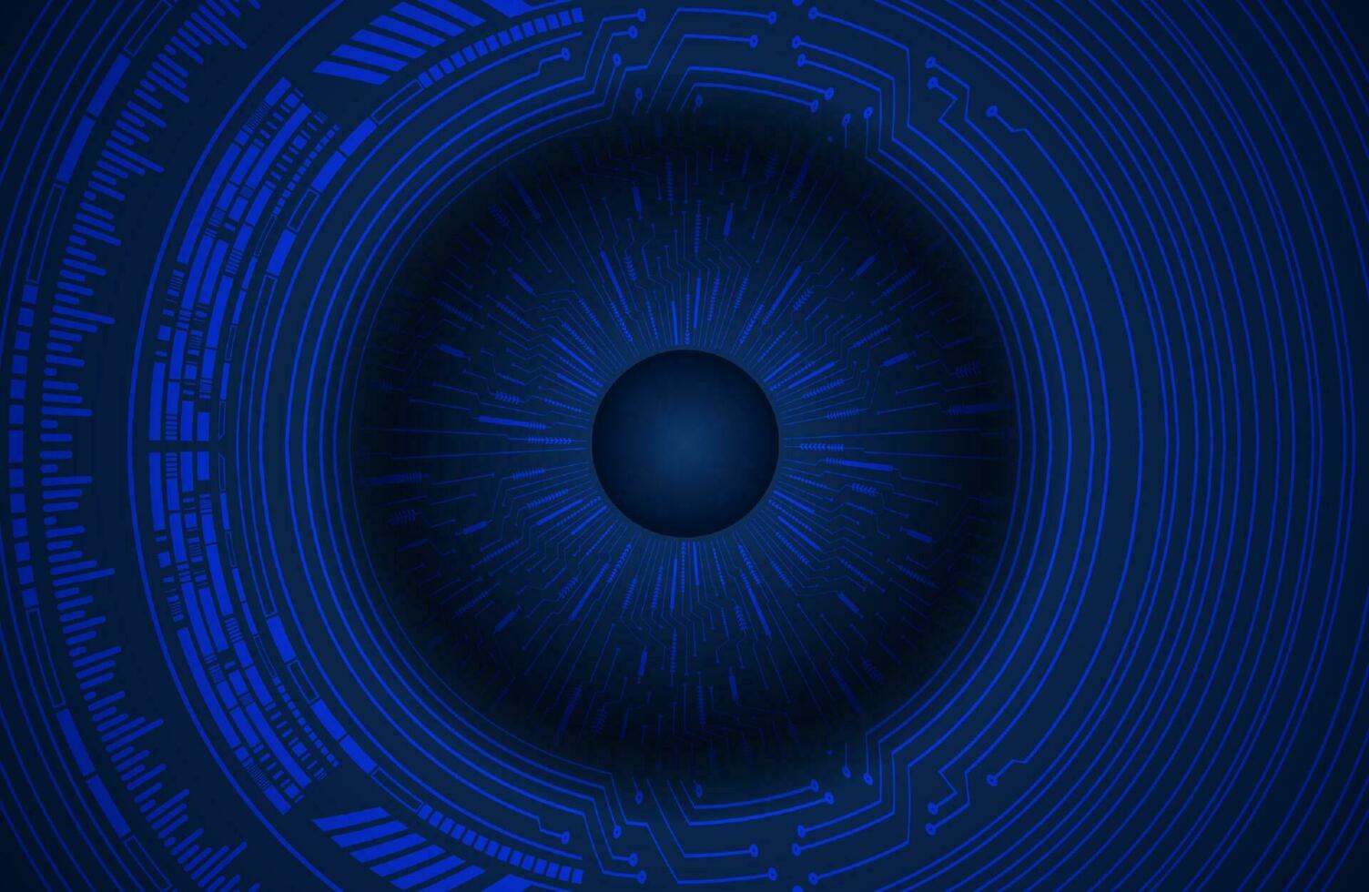 Modern Cybersecurity Eye on Technology Background vector