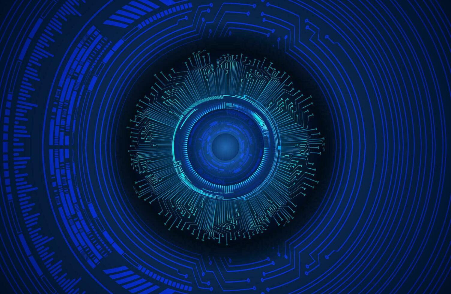 Modern Cybersecurity Eye on Technology Background vector