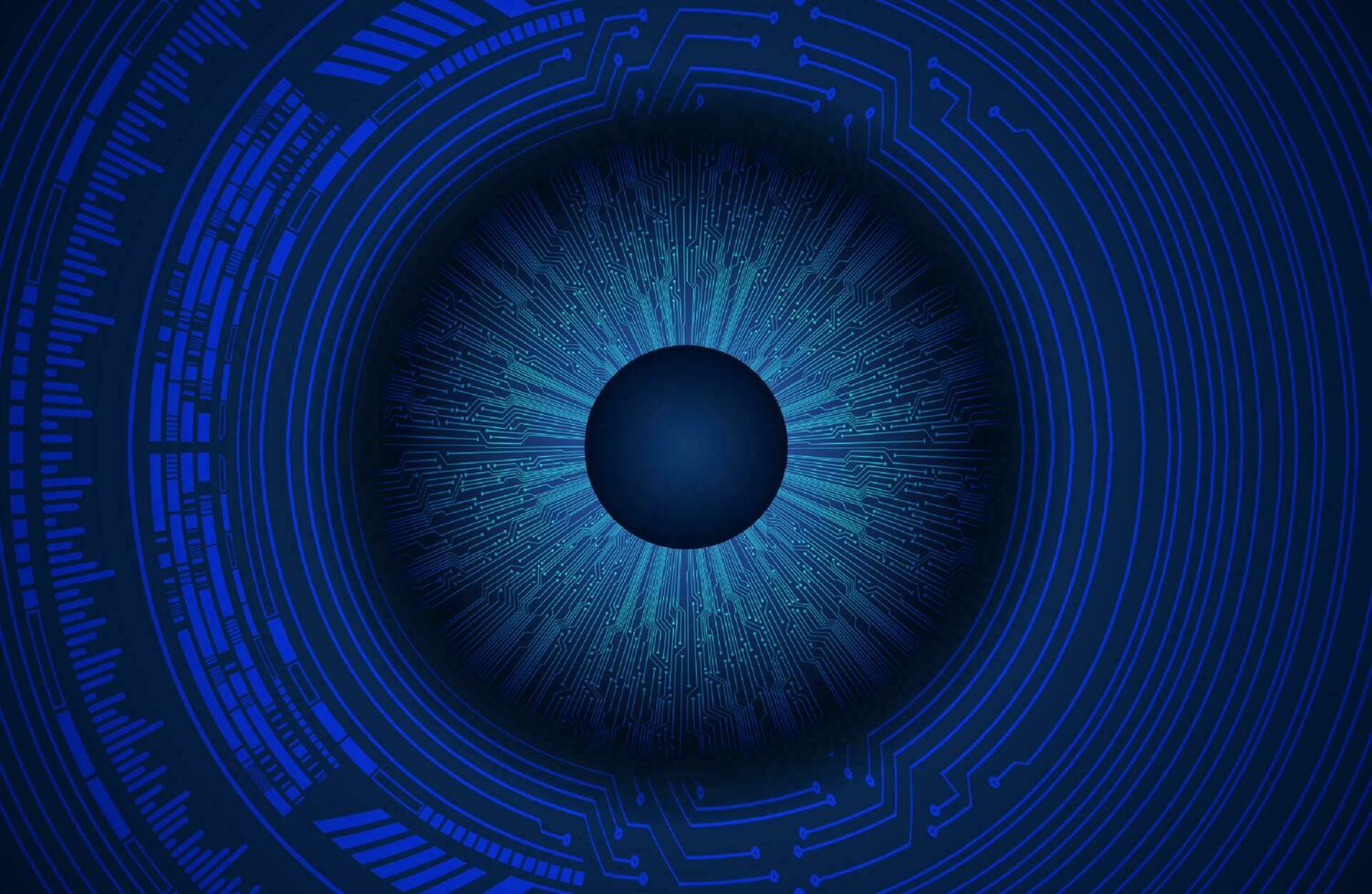 Modern Cybersecurity Eye on Technology Background vector