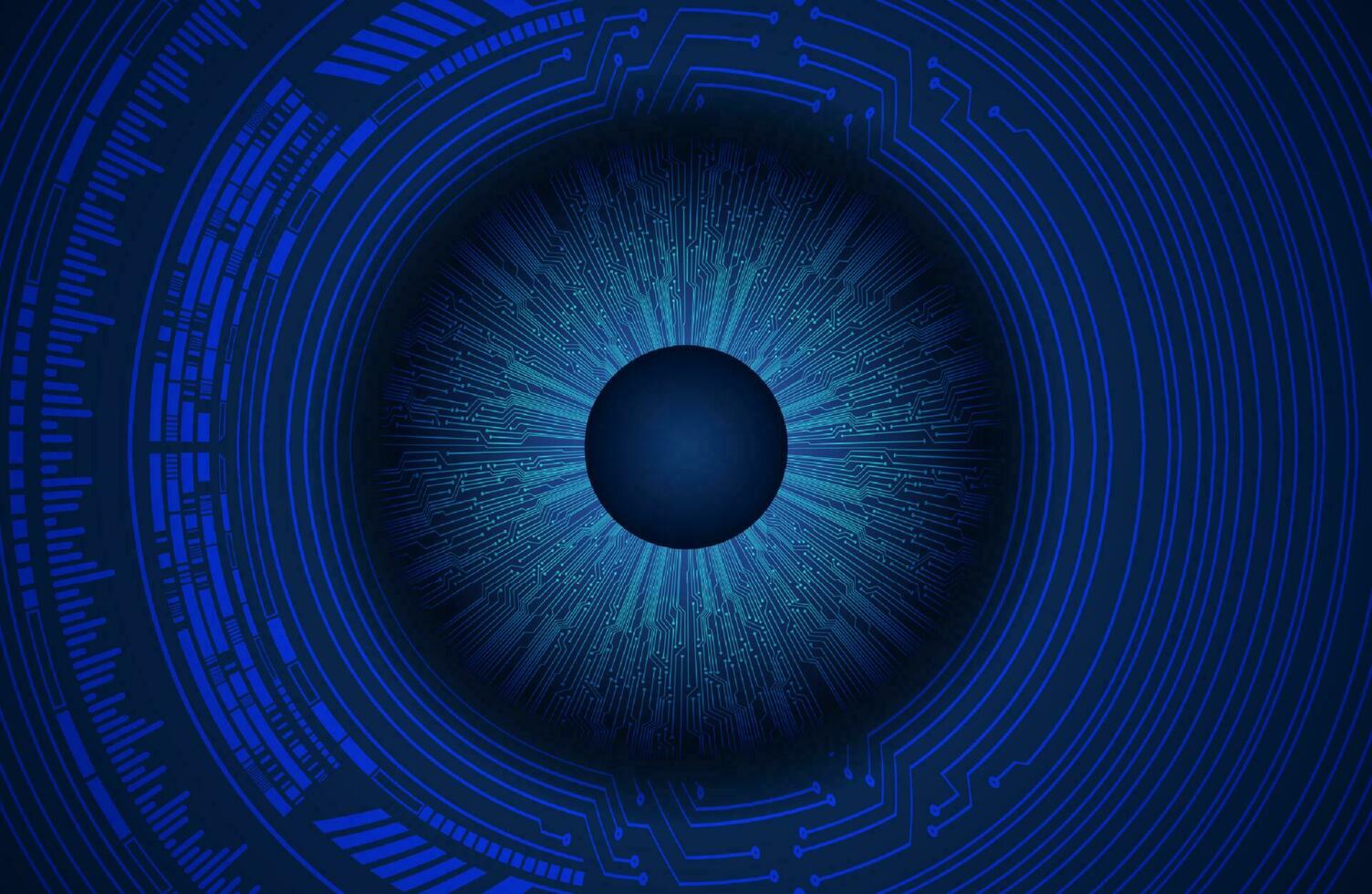 Modern Cybersecurity Eye on Technology Background vector