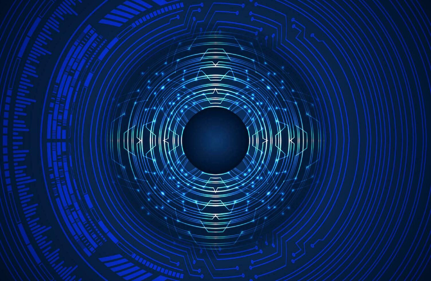 Modern Cybersecurity Eye on Technology Background vector
