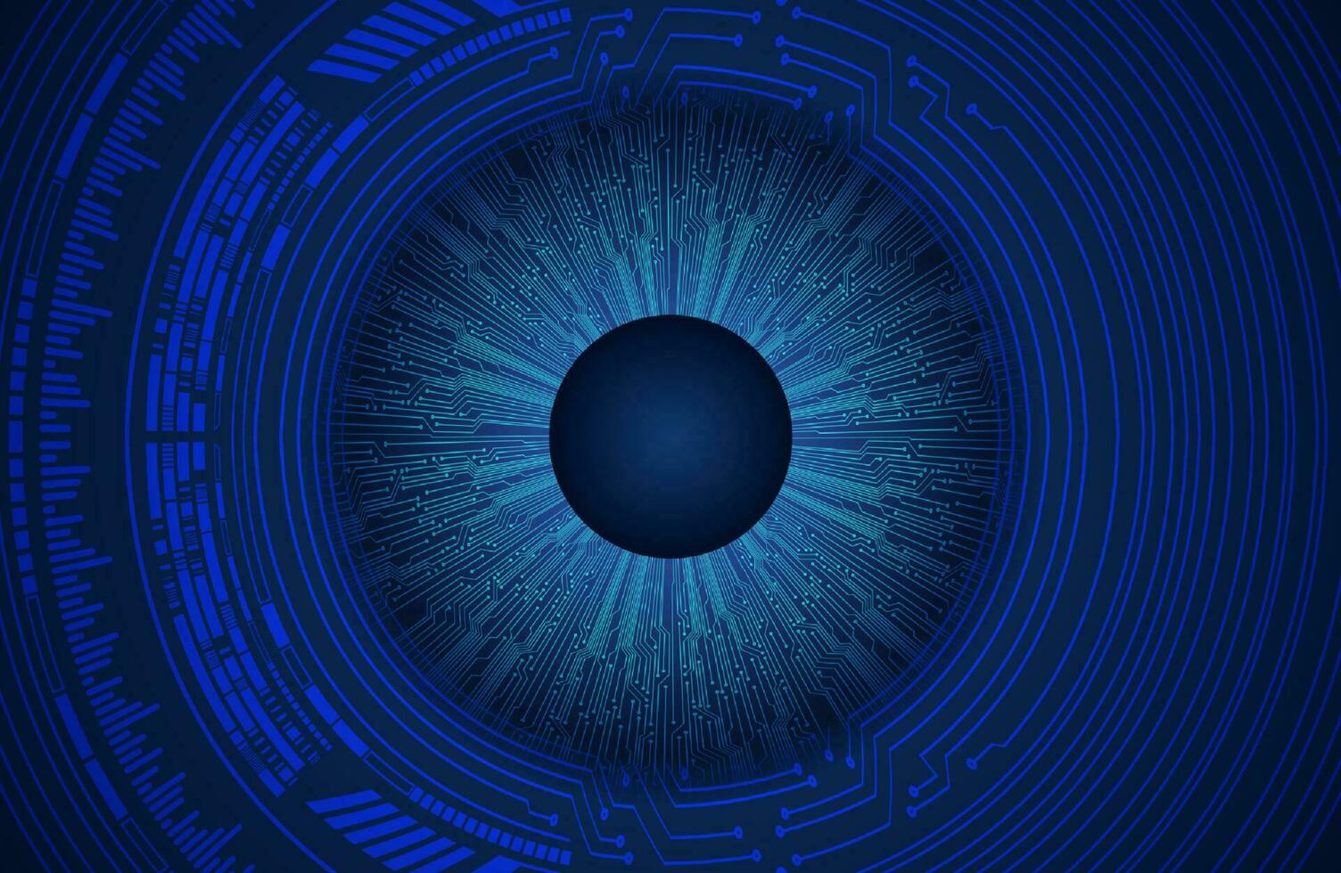 Modern Cybersecurity Eye on Technology Background vector