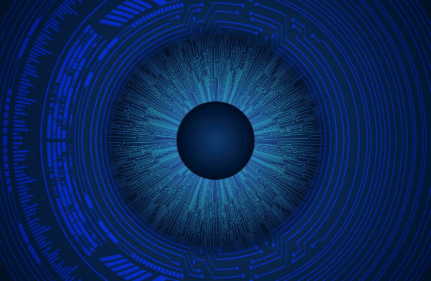 Modern Cybersecurity Eye on Technology Background vector