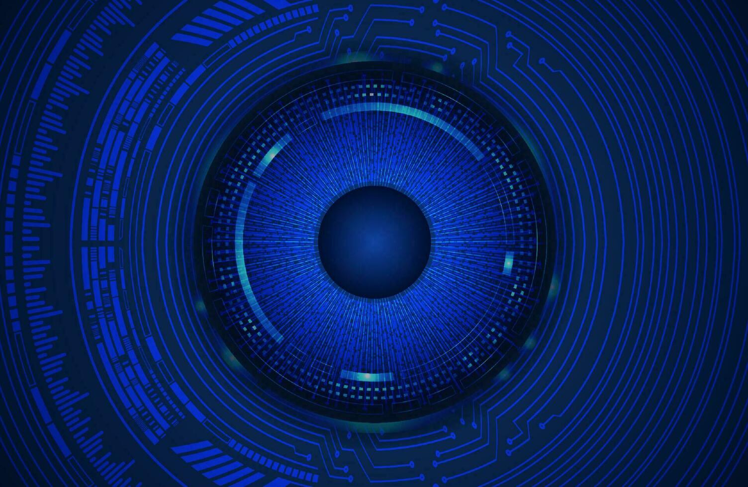 Modern Cybersecurity Eye on Technology Background vector