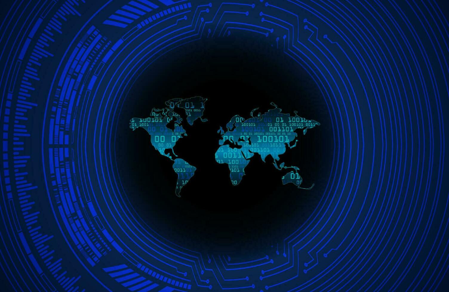 Modern World Map Holograph on Technology Background vector