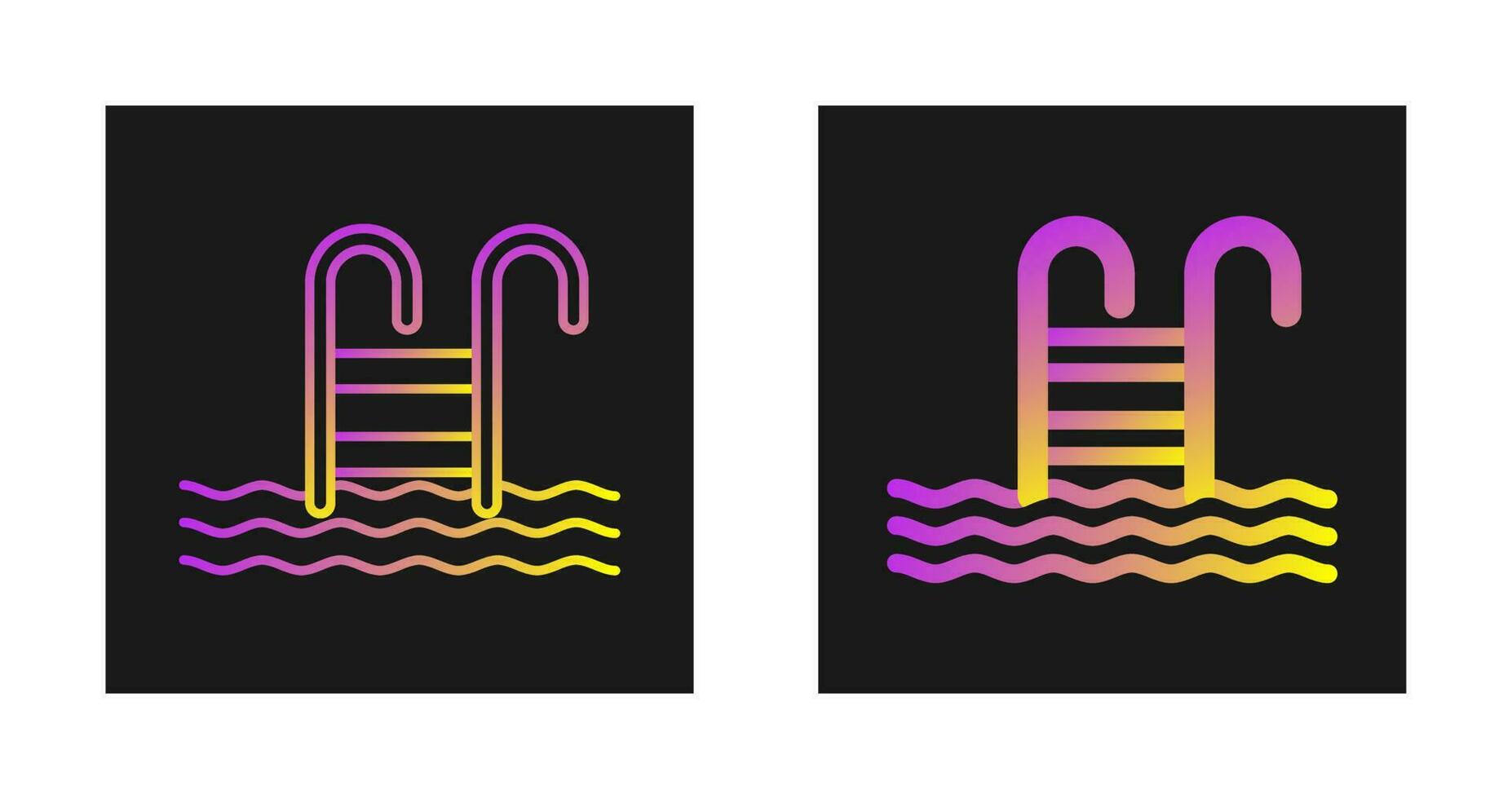 Water Stairs Vector Icon