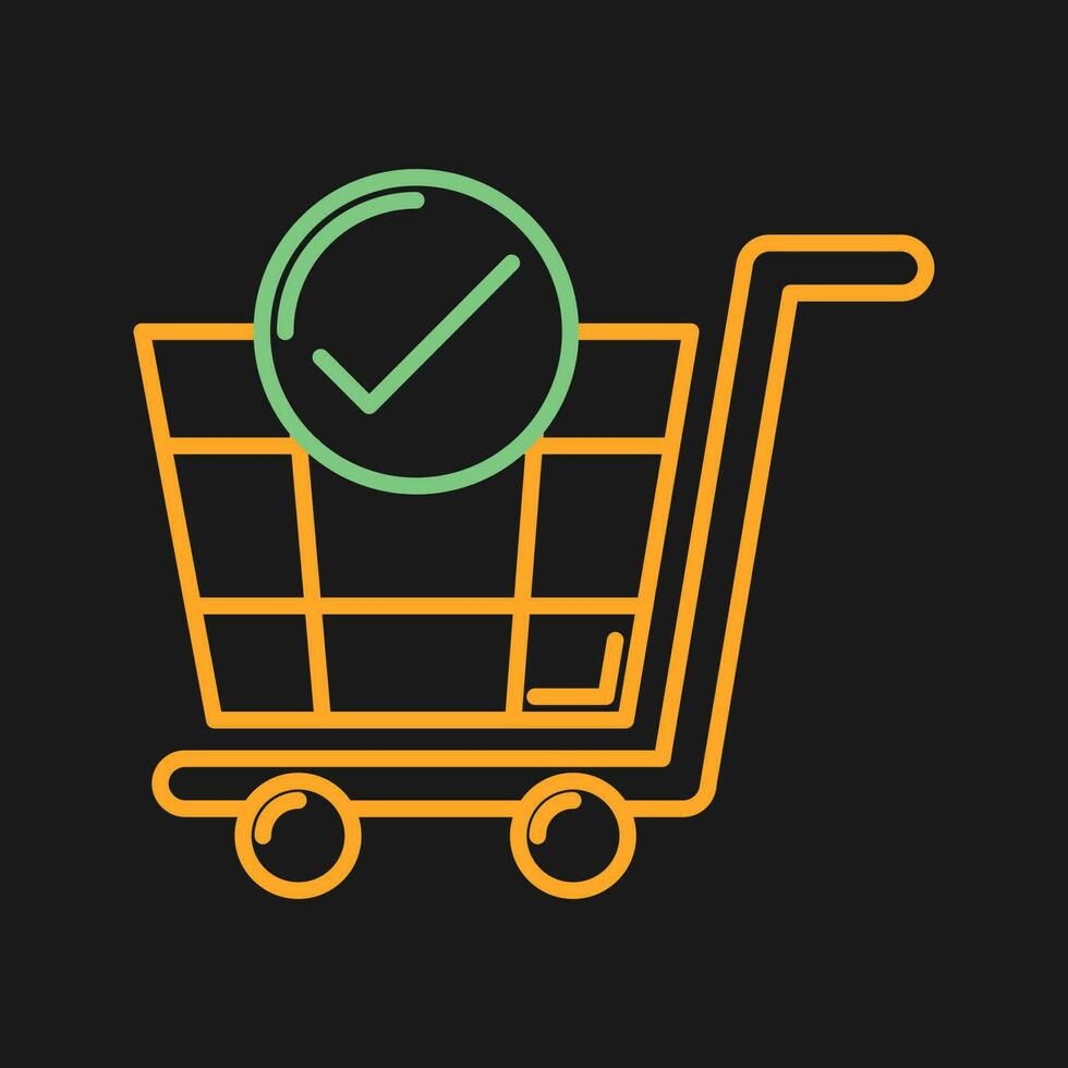 icono de vector de carrito de compras