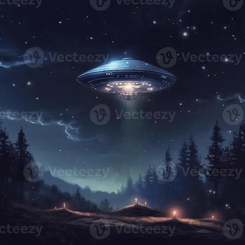 UFO in the night, the truth is out there photo