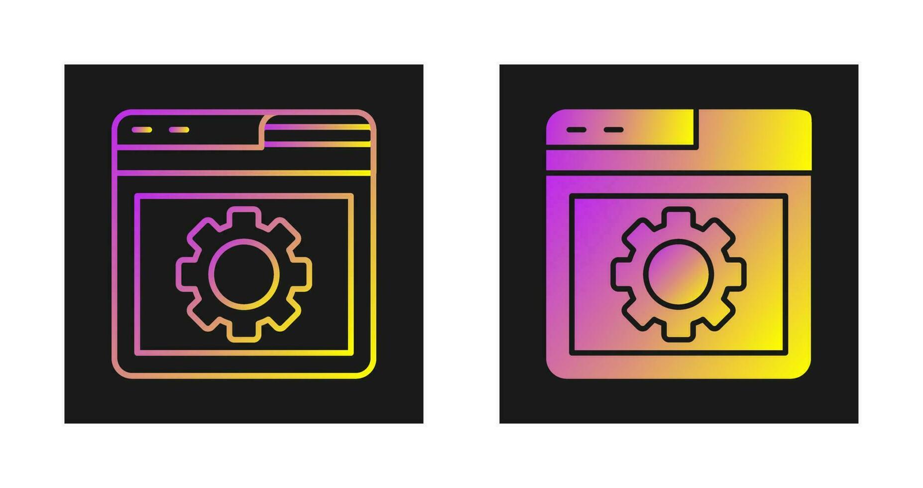 Browser Setting Vector Icon