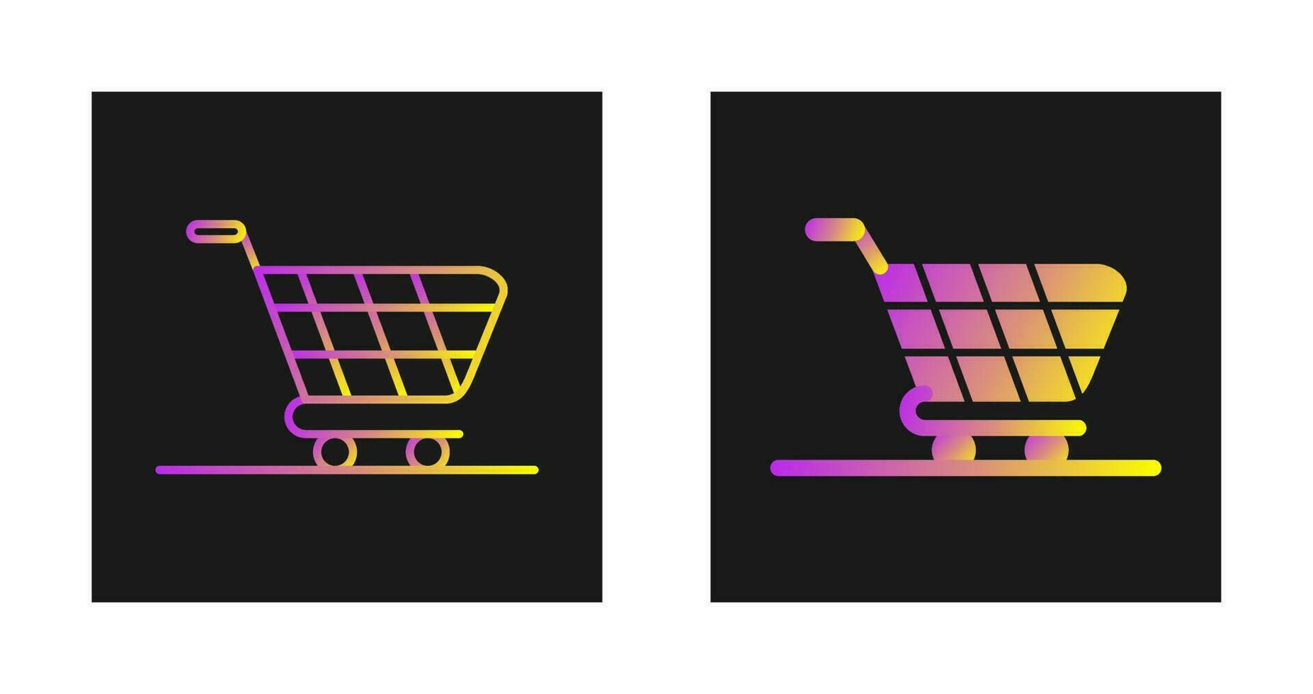 icono de vector de carrito de compras