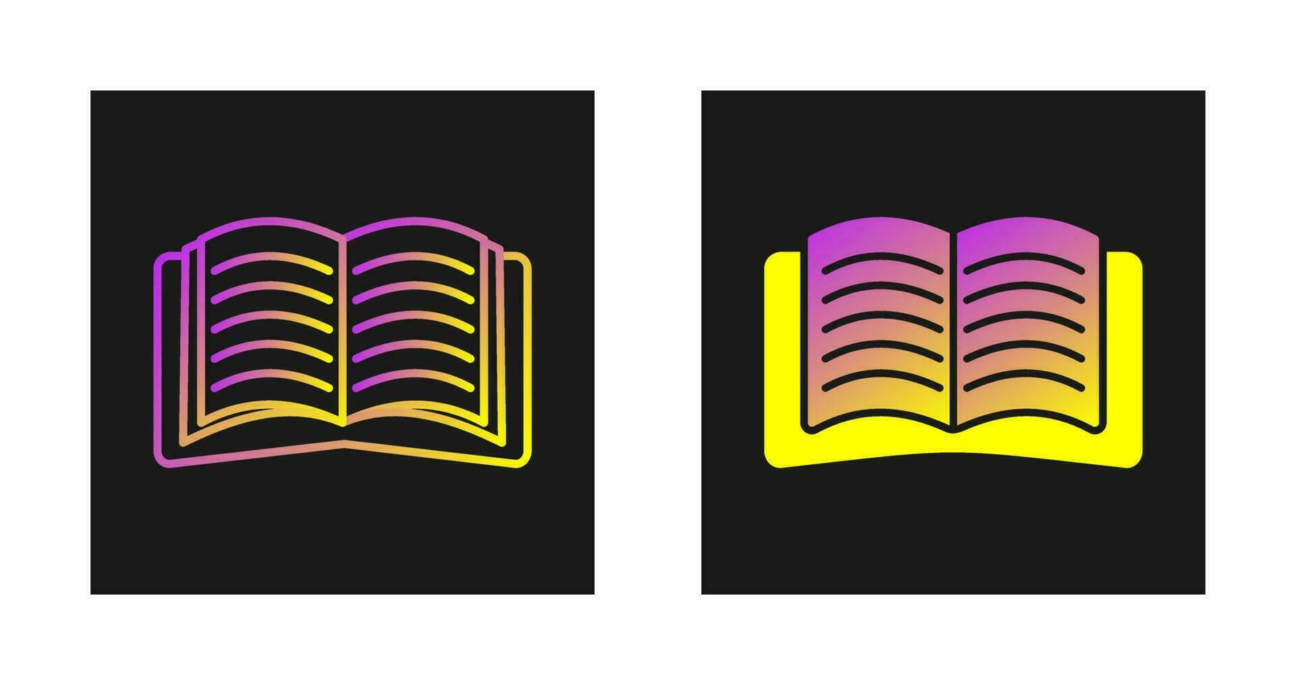 Open Book Vector Icon