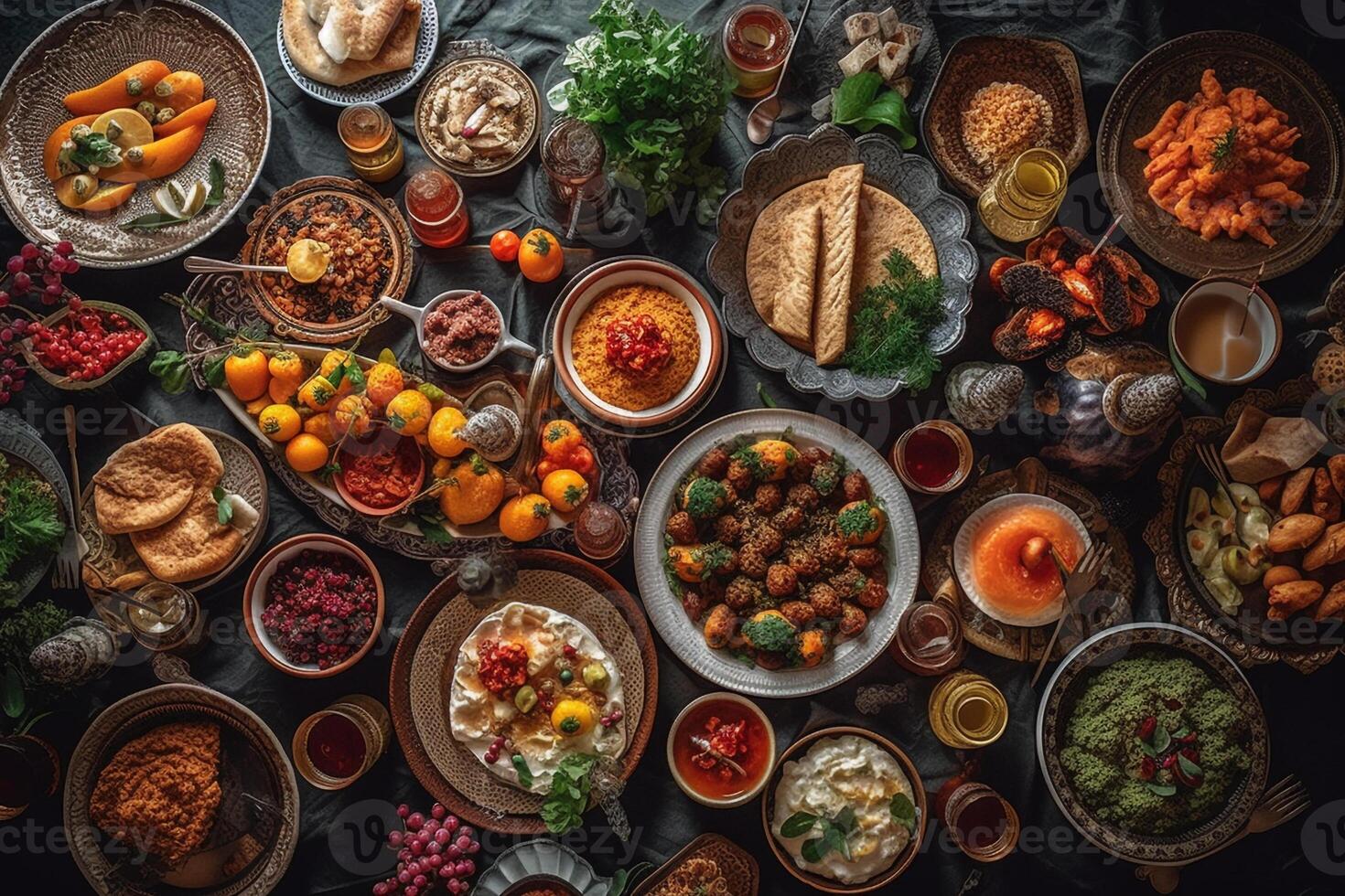 tradicional turco celebracion cena ai generado foto