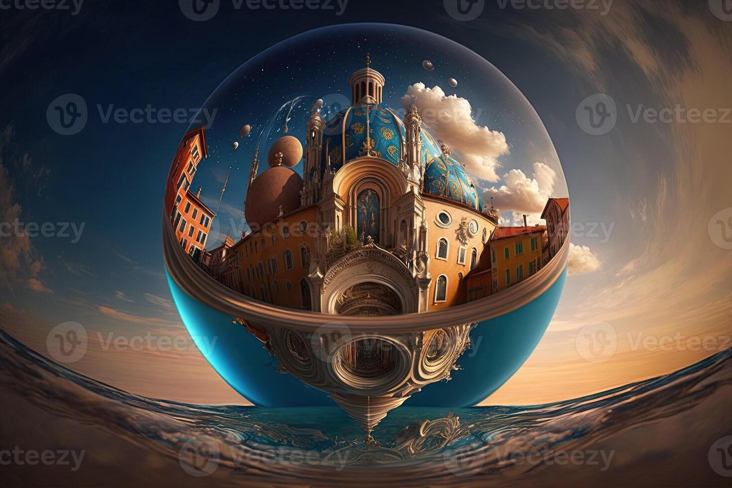 micro world future technology creating small imaginary worlds illustration photo