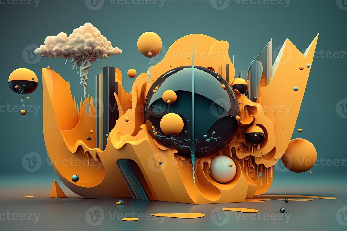 universe made up of constantly changing, interlocking puzzles and shapes, each representing a different aspect of reality illustration photo