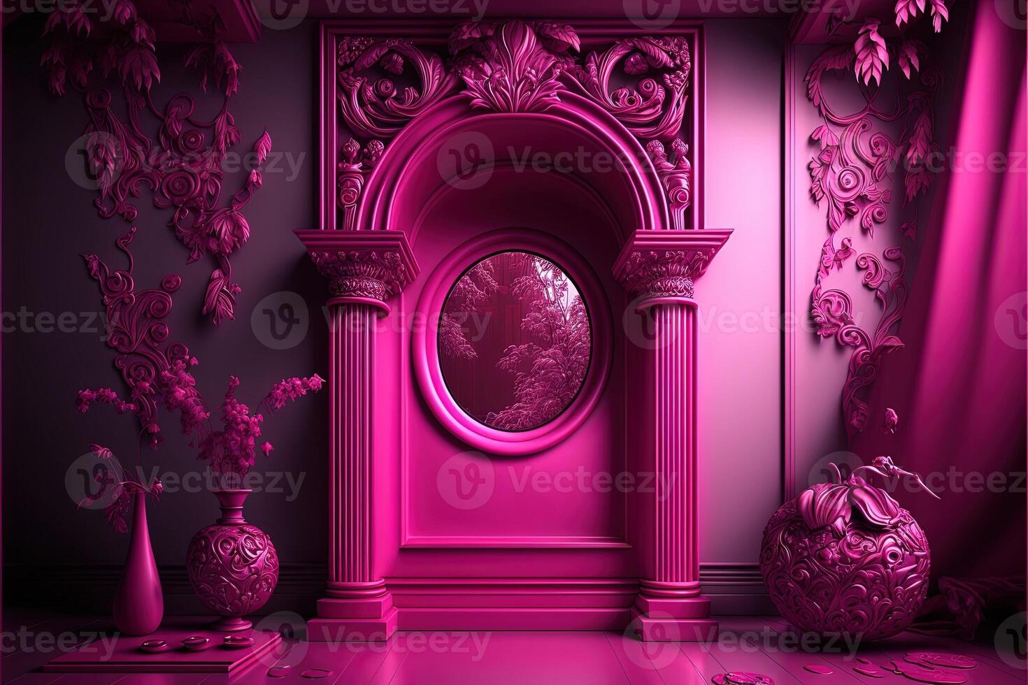 Visual Magentaverse color of the year 2023 viva magenta illustration photo