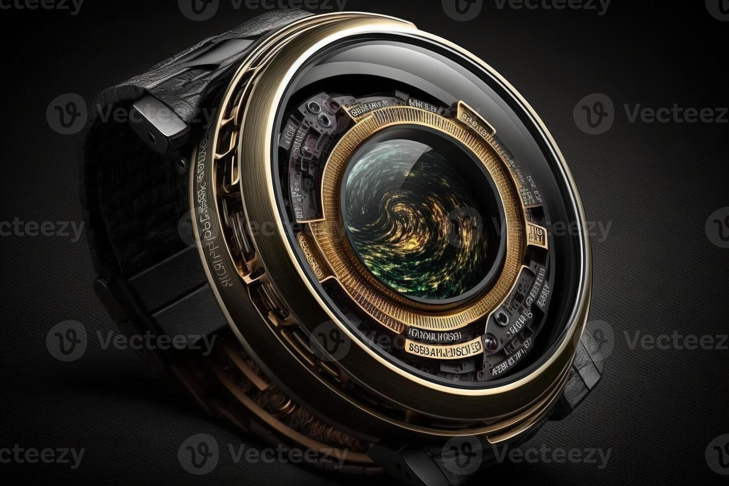 Time-Bending Watch of the future uses advanced temporal physics to manipulate time, offering a new way to experience and control the flow of time illustration photo