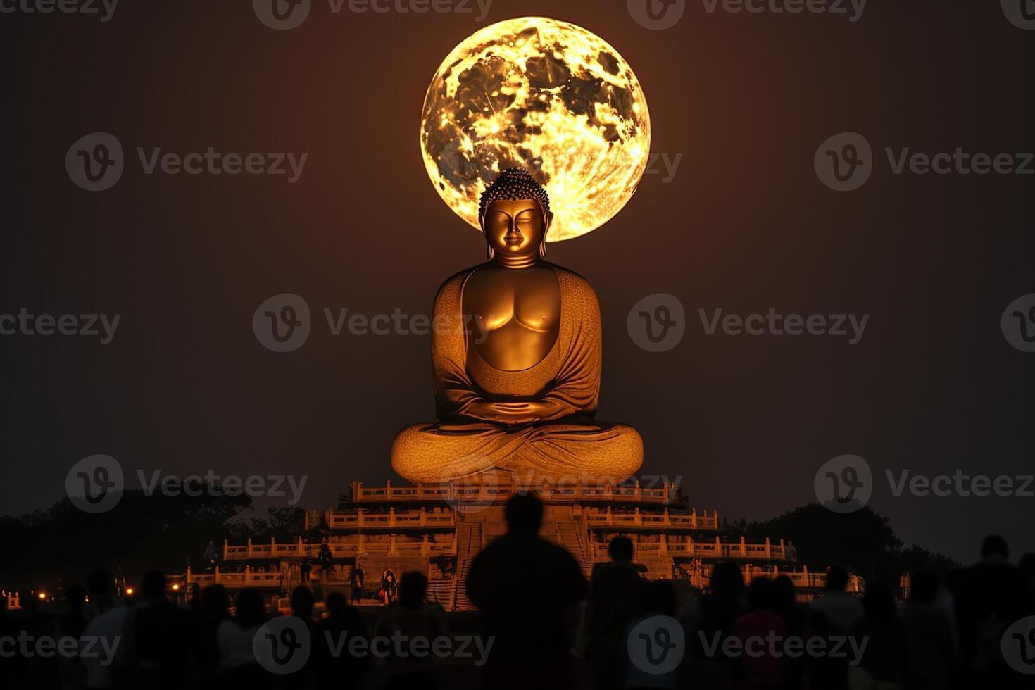vesak full moon abstract illustration photo