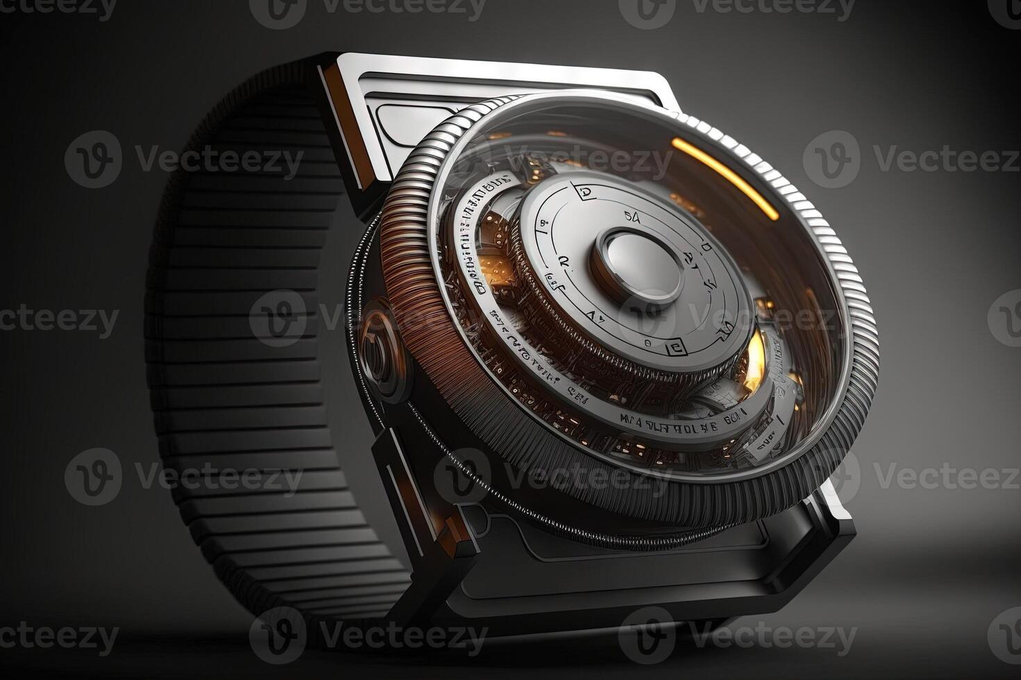 Time-Bending Watch of the future uses advanced temporal physics to manipulate time, offering a new way to experience and control the flow of time illustration photo
