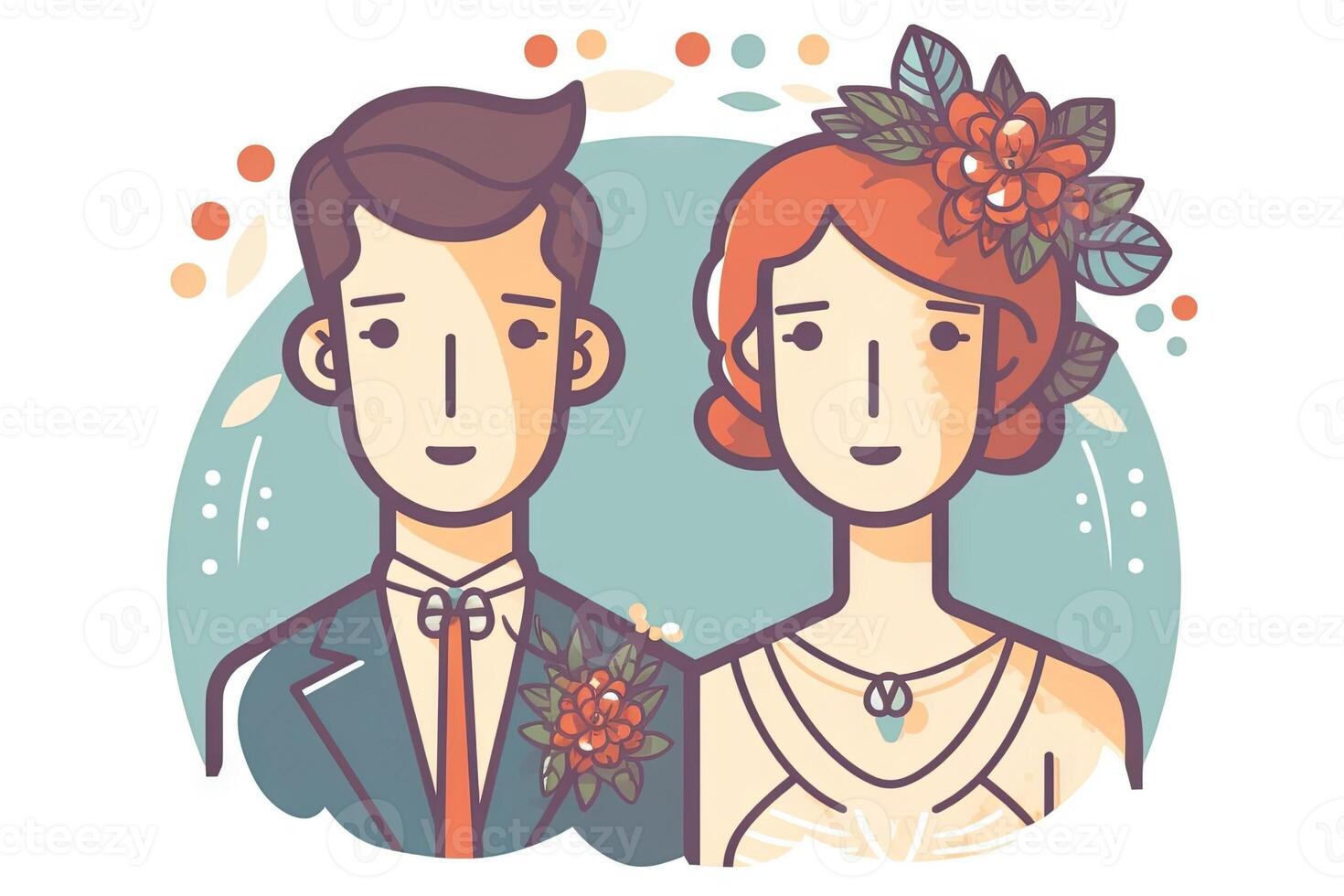 wedding couple icon illustration photo