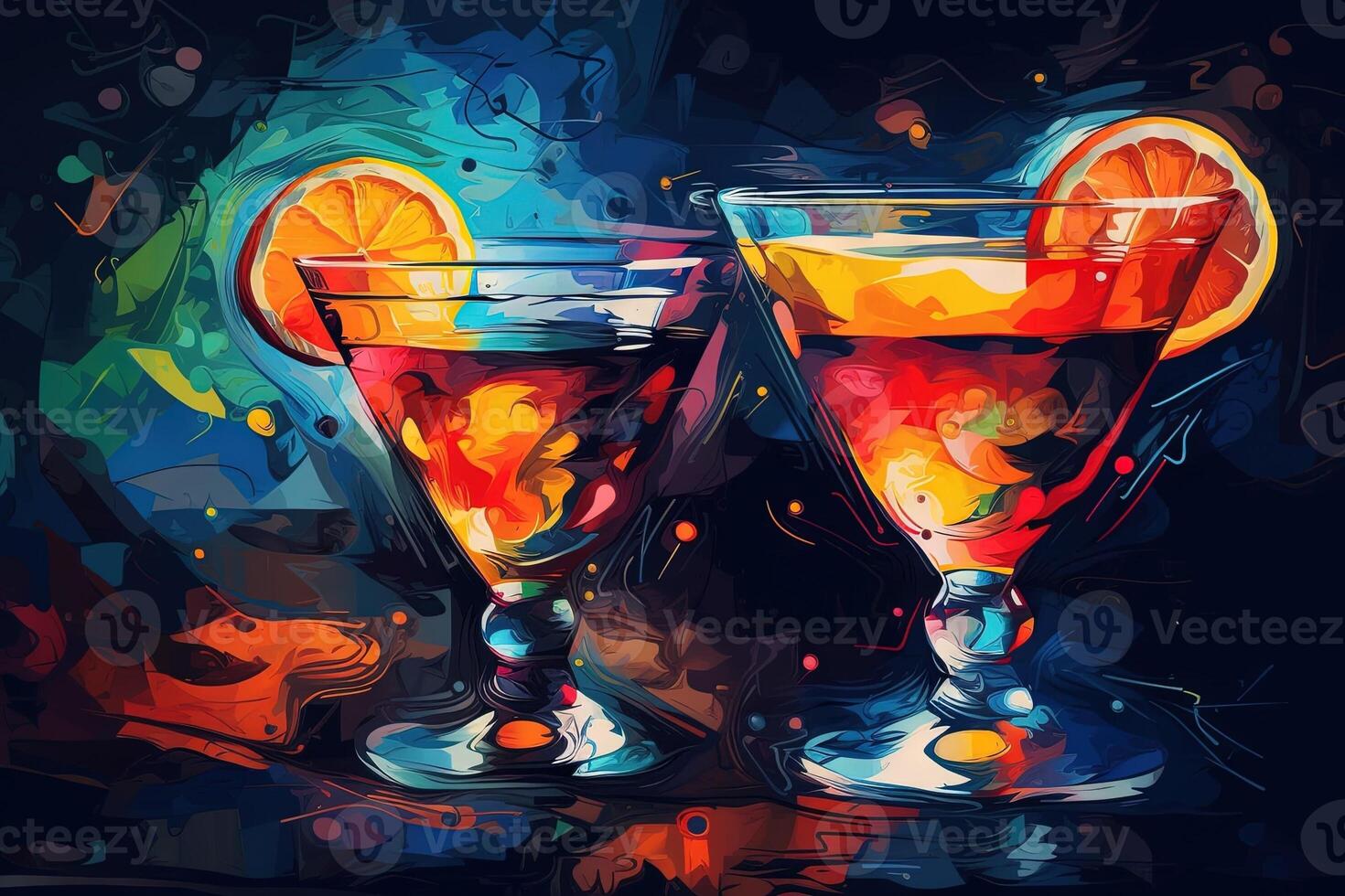 World Cocktail Day abstract illustration photo
