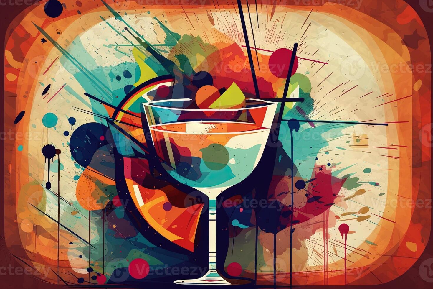 World Cocktail Day abstract illustration photo