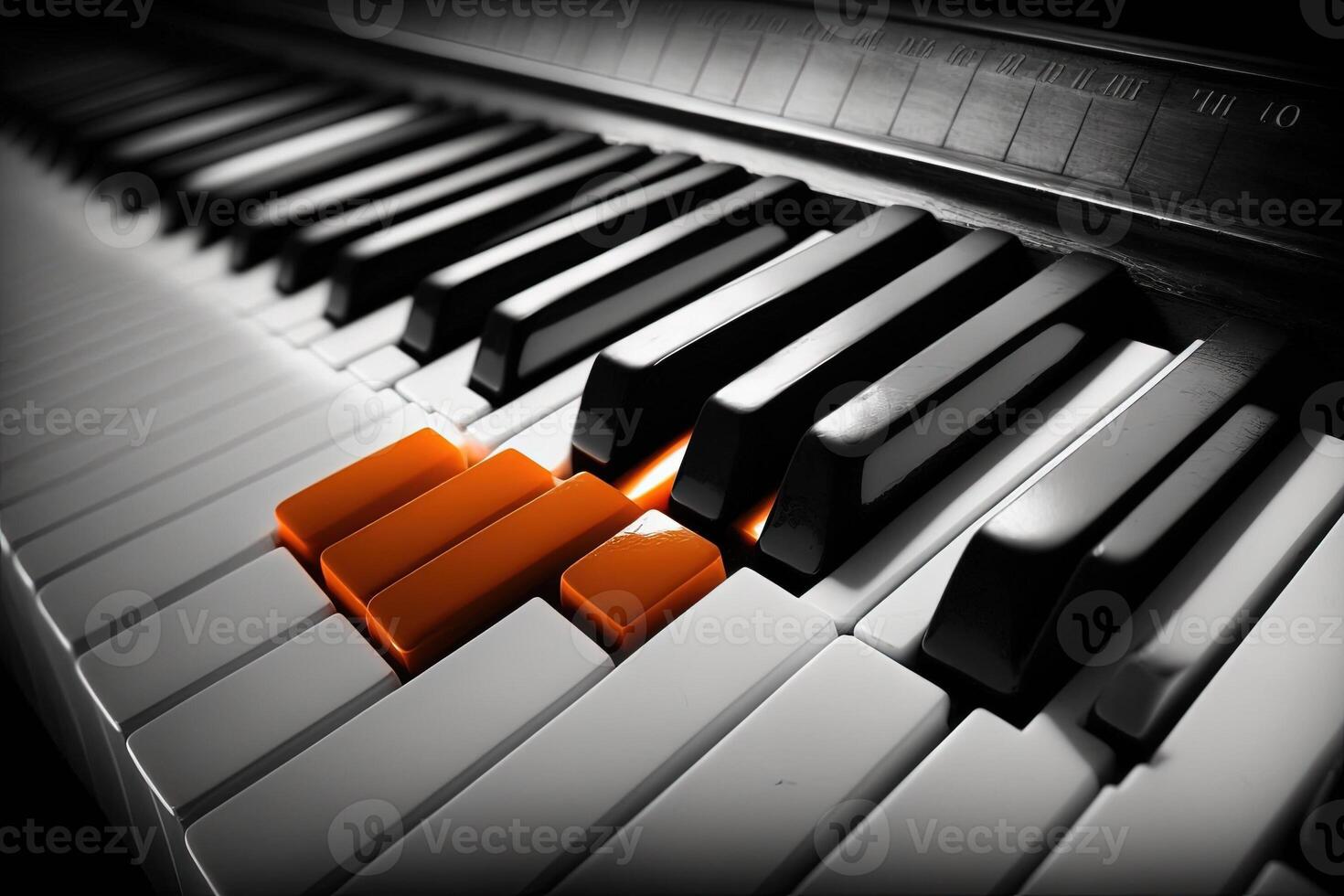 World piano keyboard international music day with wrong keys positions illustration photo