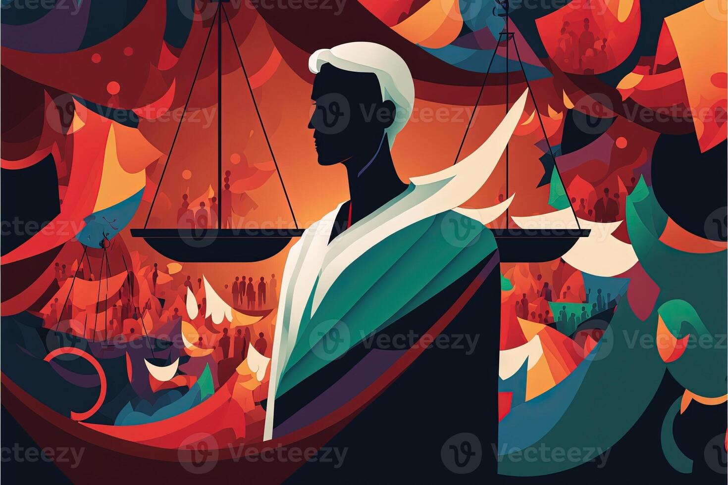 Social Justice abstract concept for equal rights and social fairness i