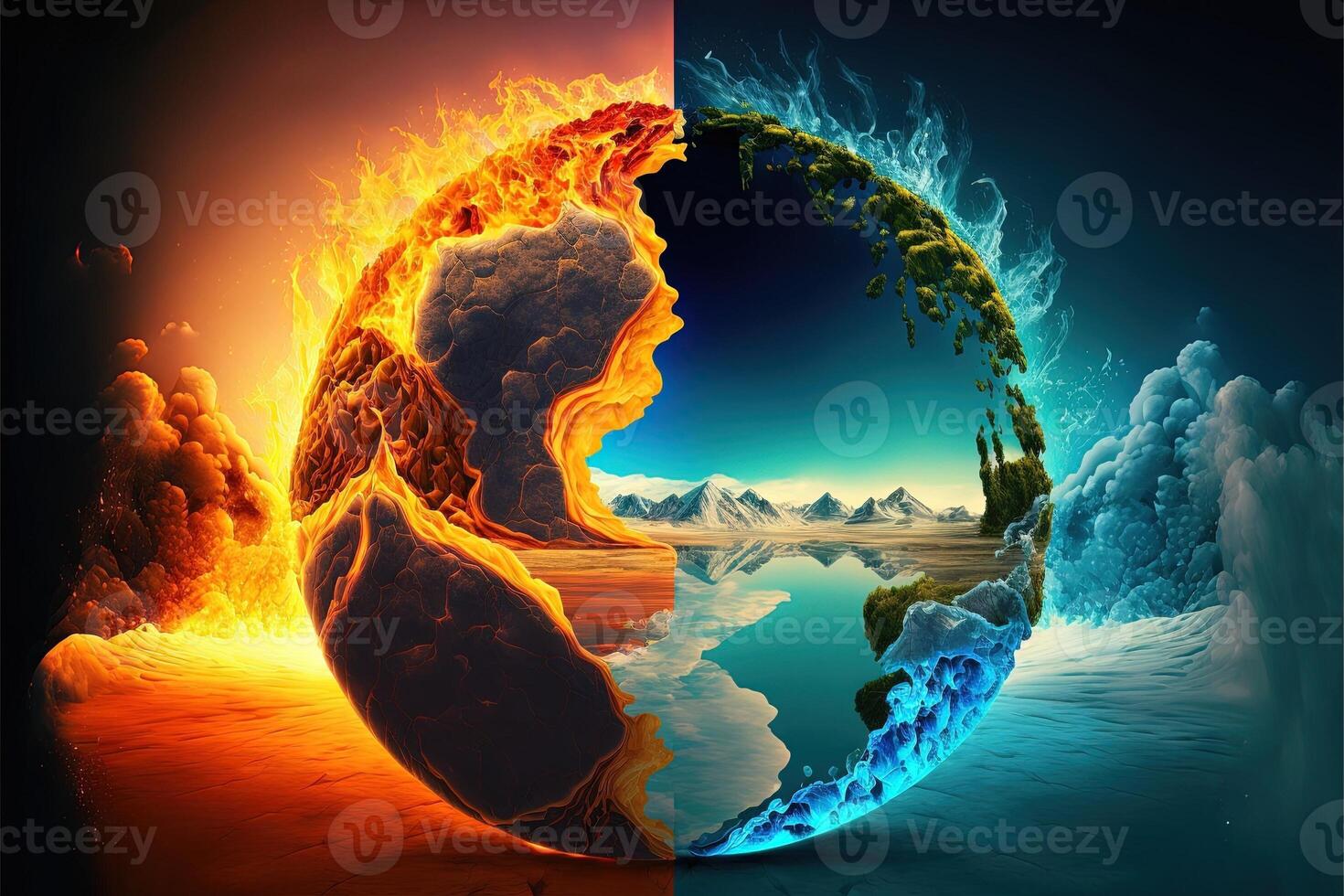 earth climate change abstract concept illustration photo