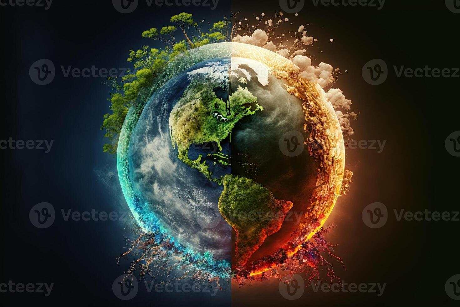 earth climate change abstract concept illustration photo