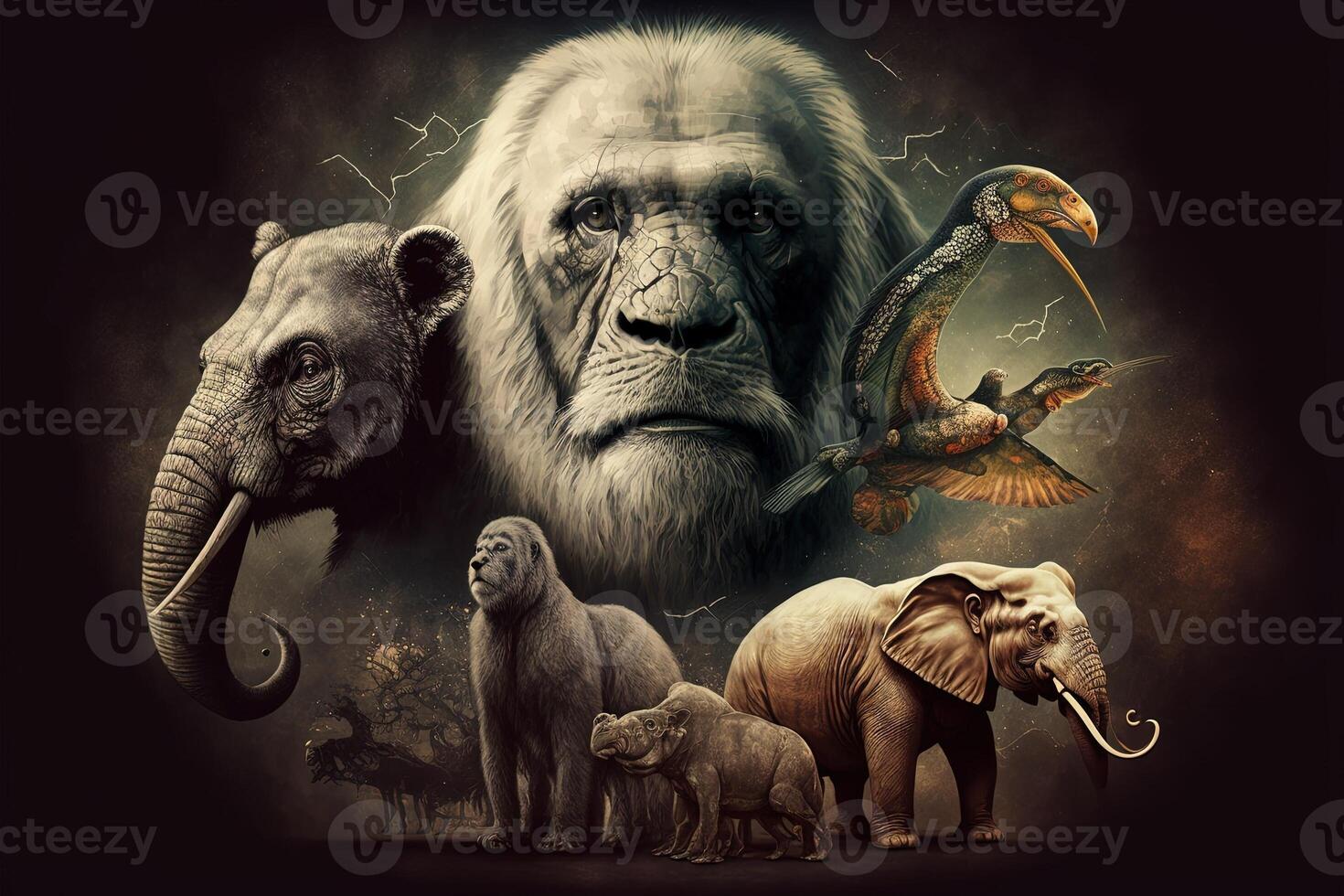 mundo darwin día representando el evolución teoría ilustración generativo ai foto