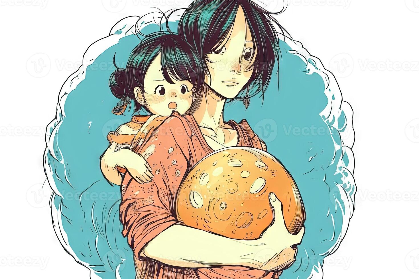 baby in the mom belly illustration illustration photo