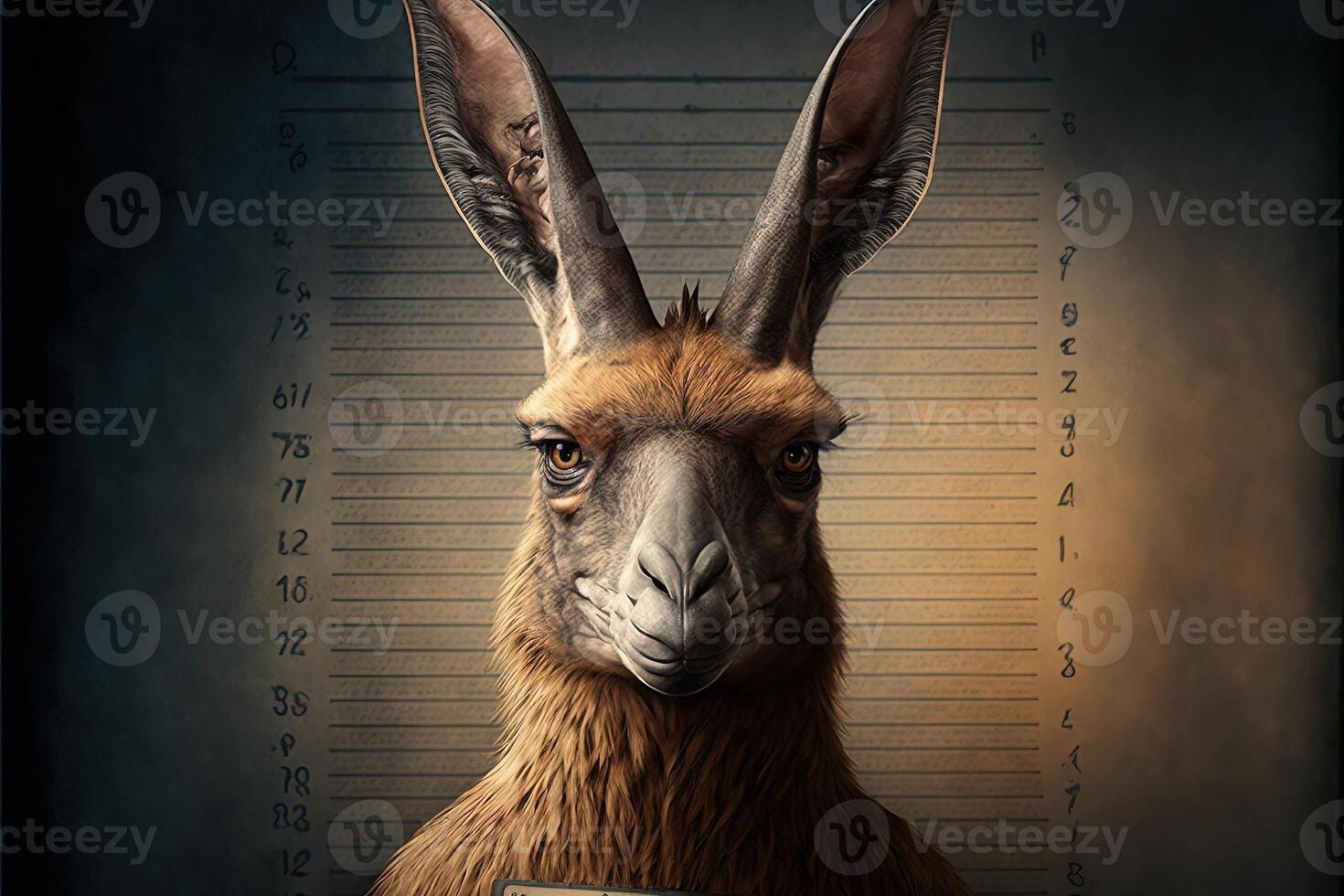 kangaroo bad Animal police mugshot line up photo