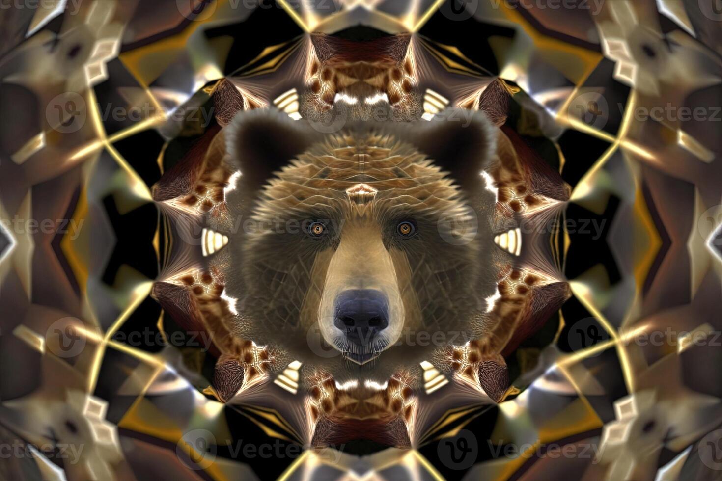 Bear Animal mandala fractal illustration photo