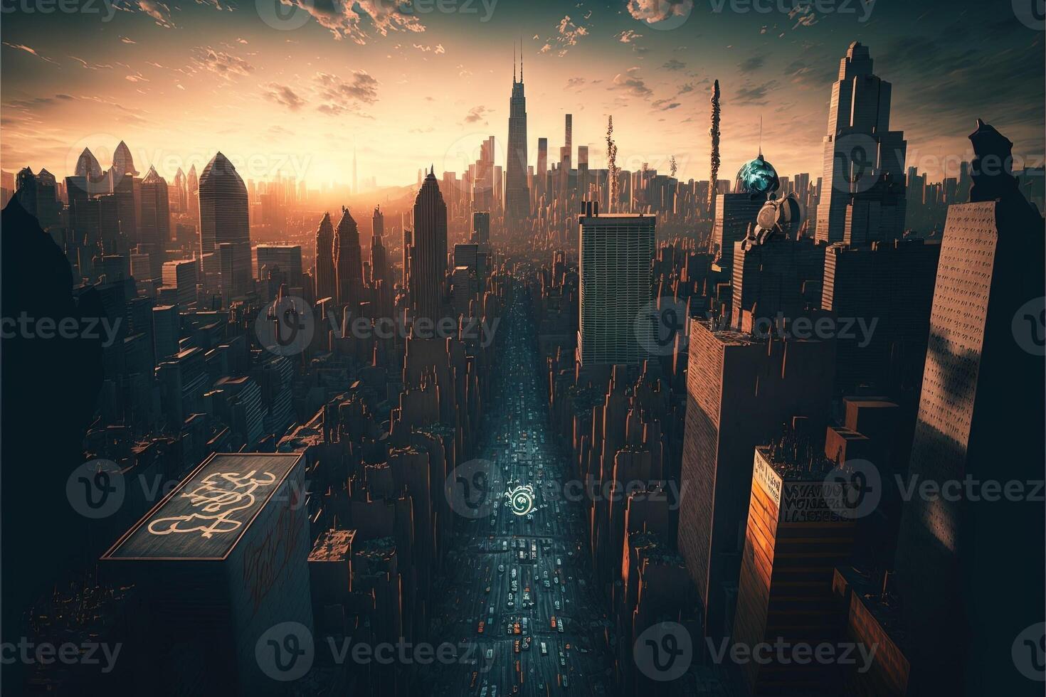 empty city because of return of covid coronavirus pandemic illustration photo