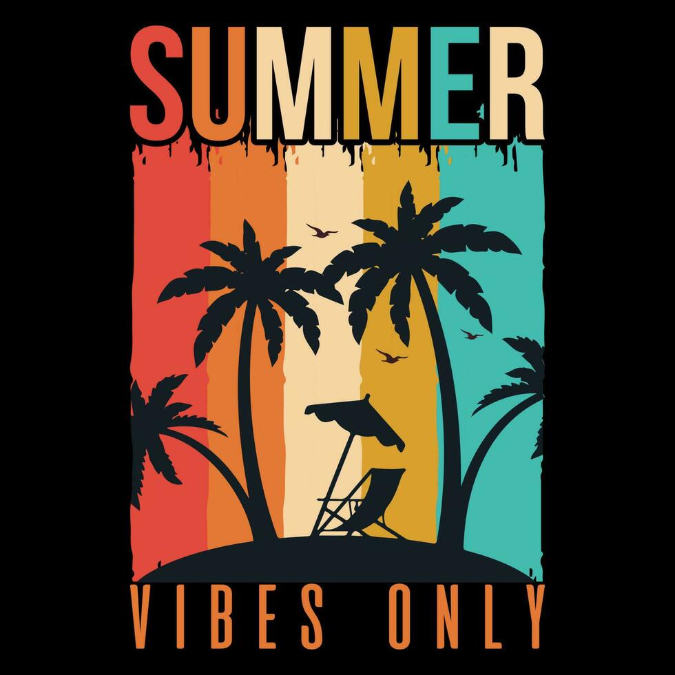 Vintage Summer T-shirt Design vector