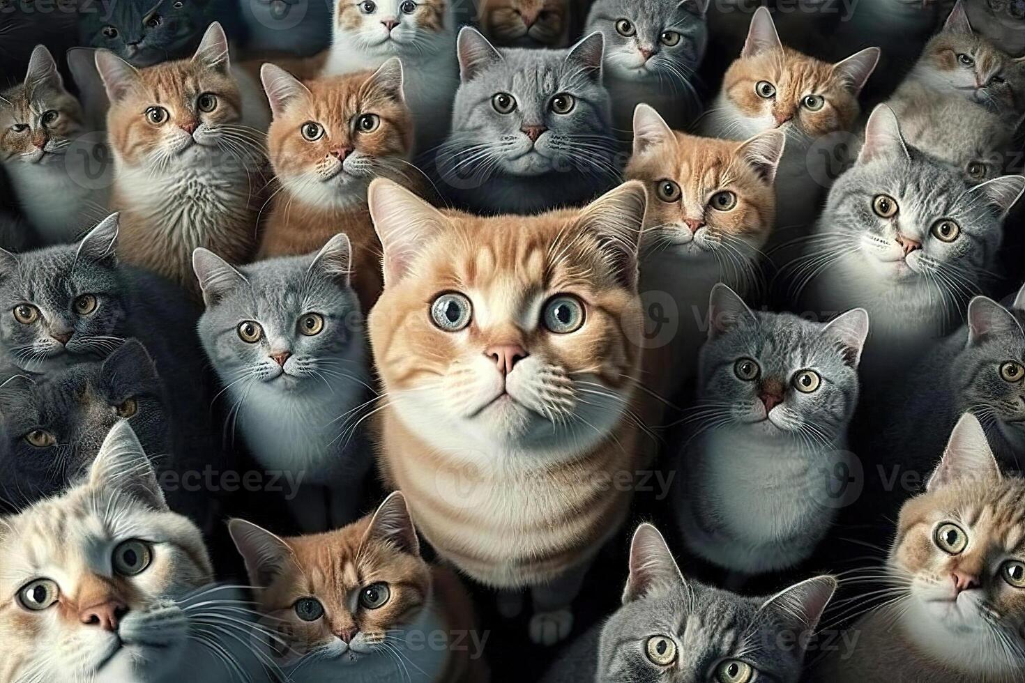 Many Cats Looking At You Illustration Generative Ai 23969176 Stock many-cats-looking-at-you-illustration-generative-ai-23969176-stock