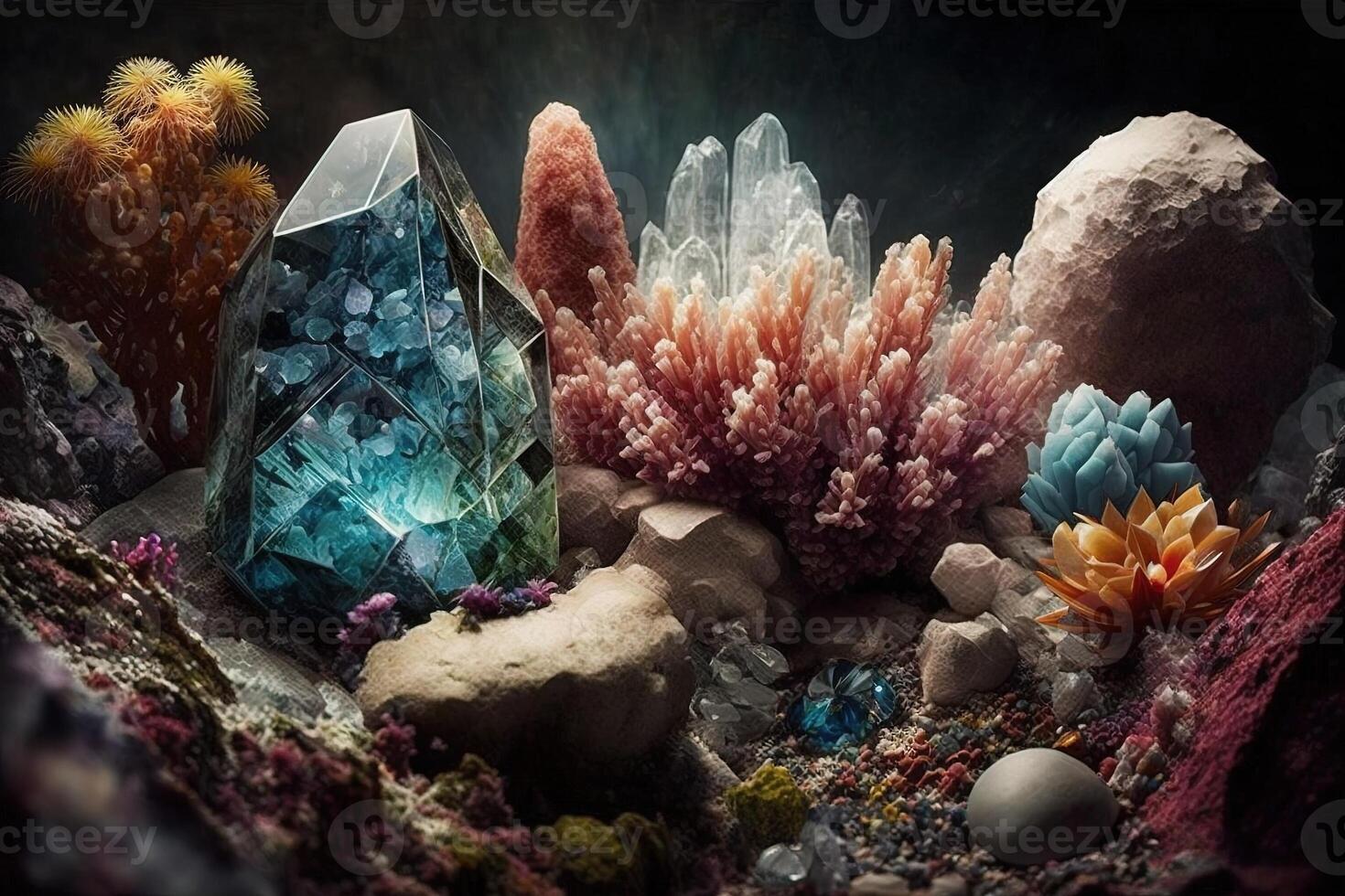 crystalline structure gemstones illustration photo