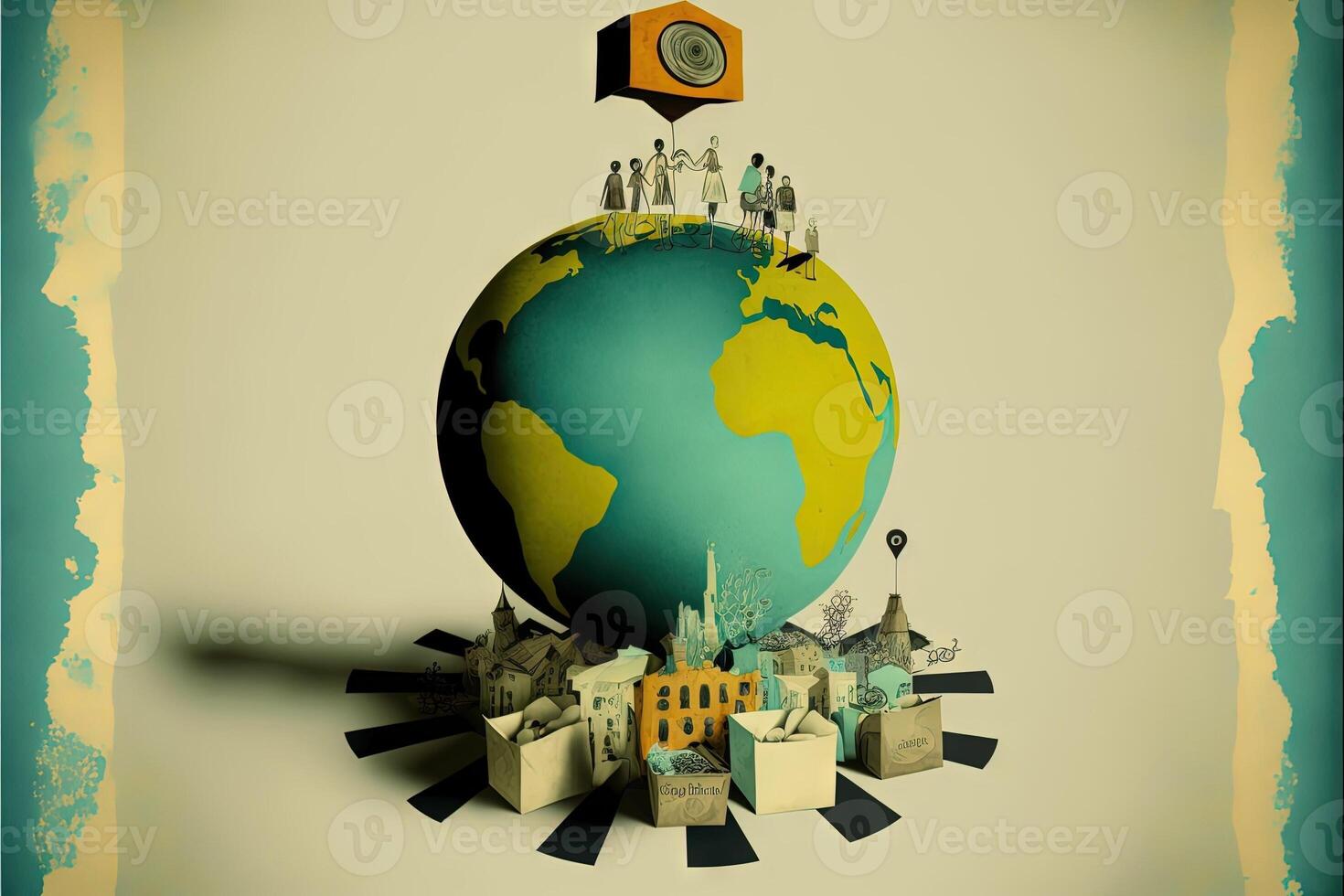 Corporate social responsibility concept abstract representation illustration photo