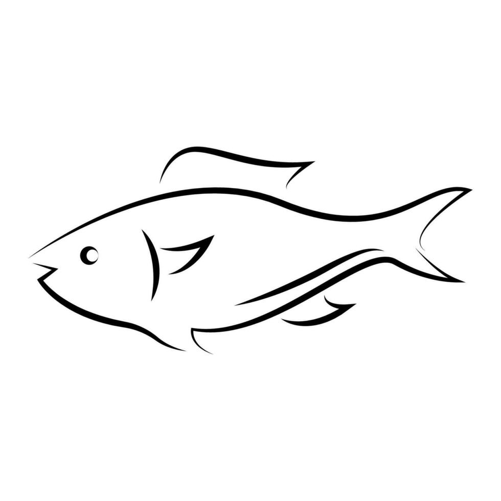 pescado logo vector ilustración diseño