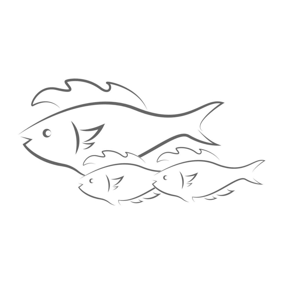 fish logo vector illustration design