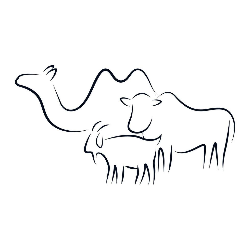 sacrificial animals vector illustration