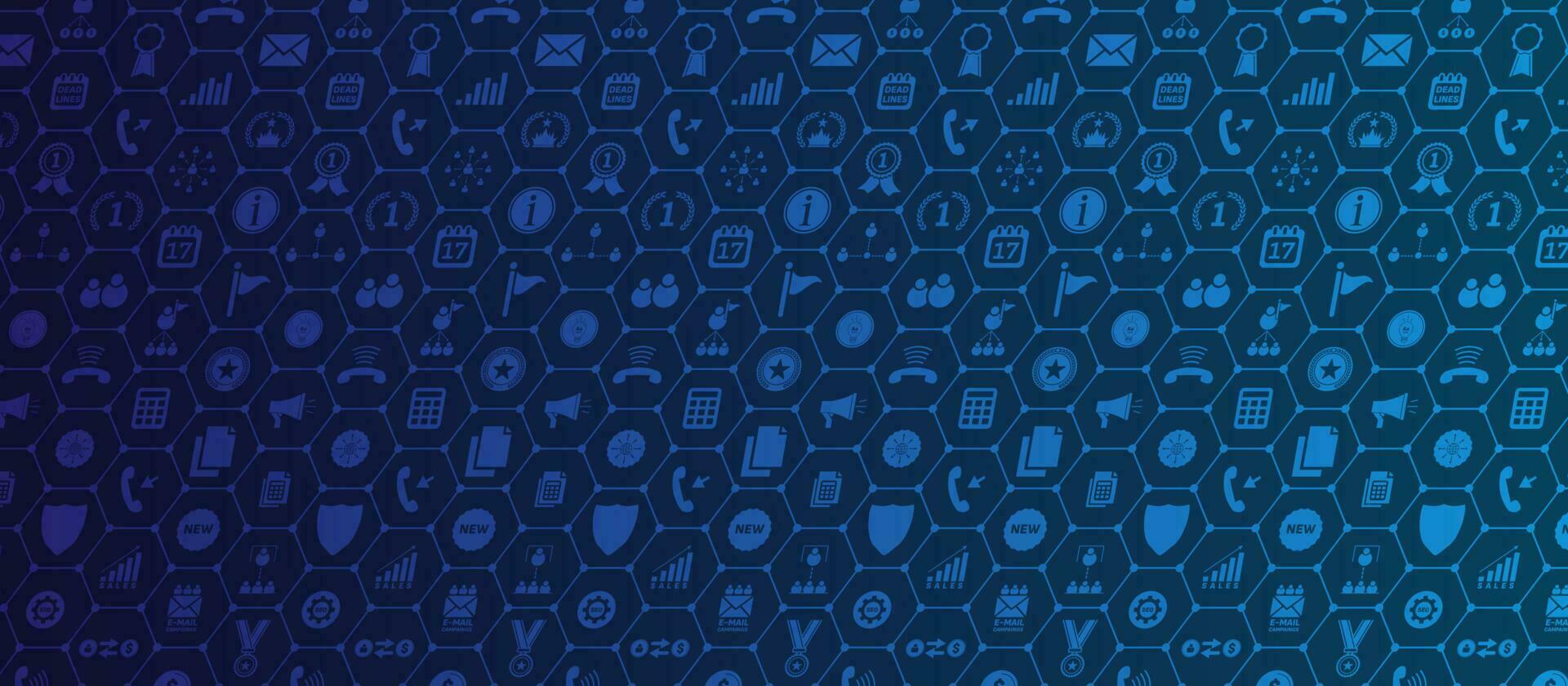 Business and marketing background pattern with many flat icons vector
