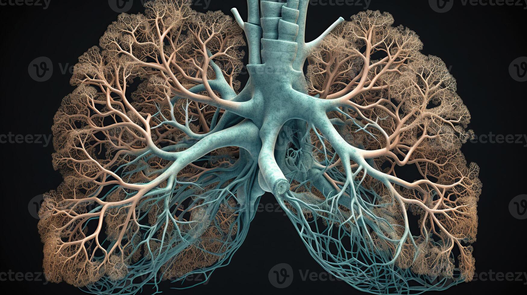 parte de humano orgánico - humano pulmones, ai generativo foto