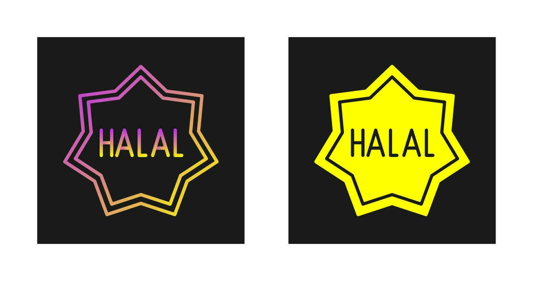 icono de vector halal