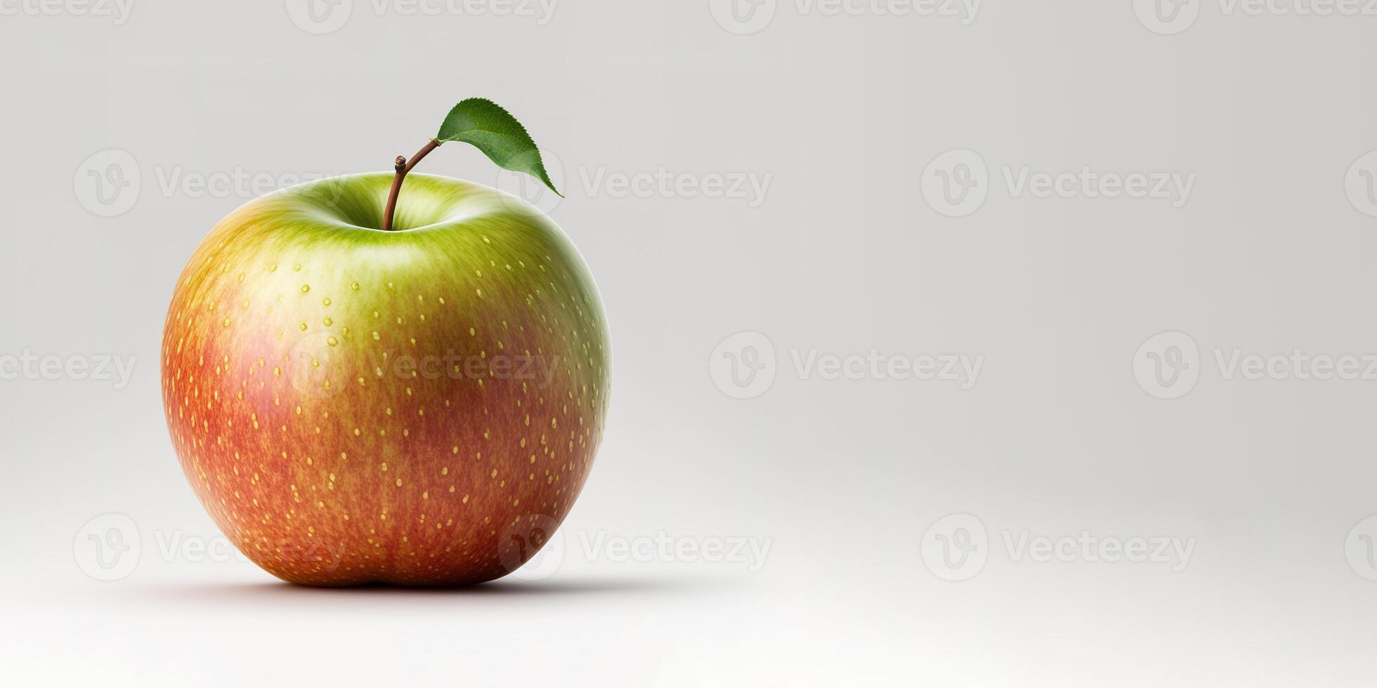 Whole apple isolate. ripe fresh apple clipping path with copy space. photo