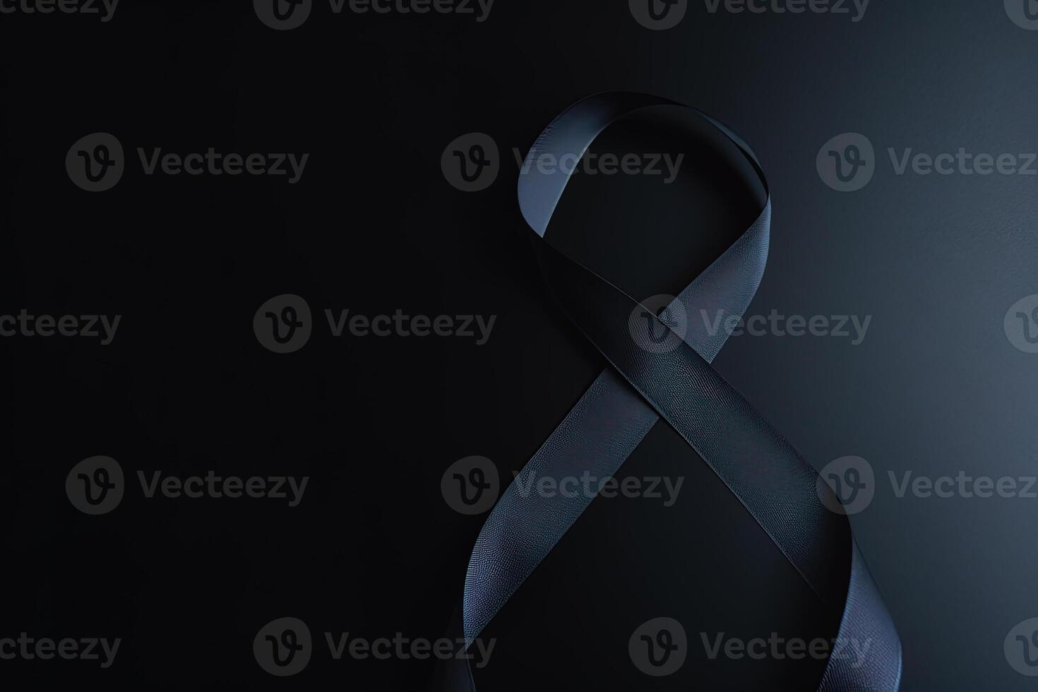 Black mourning ribbon with a dark background. AI Generated 23978368 Stock  Photo at Vecteezy